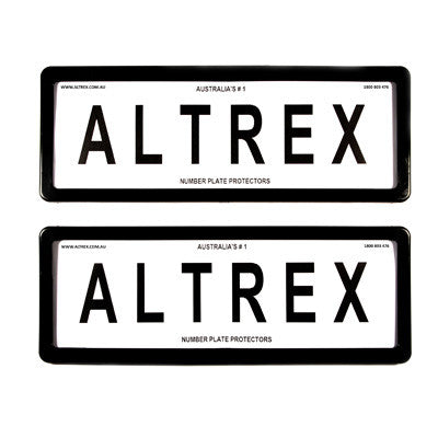 Standard 6 Figure Black Number Plate Covers Without Lines - No Clip - 6ST - A1 Autoparts Niddrie
