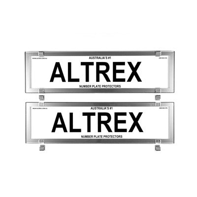 Ultimate Dual Slimline Chrome Number Plate Covers Without Lines - Push Clip - 6VCC - A1 Autoparts Niddrie
