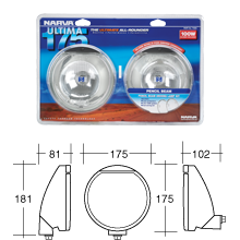 Narva Ultima 175 Pencil Beam Driving Lamp Kit  - 71650 - A1 Autoparts Niddrie
 - 2