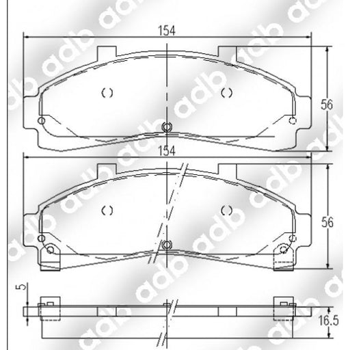 ADB Performance Brake Pad Set - 7532 - A1 Autoparts Niddrie
 - 2