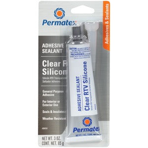 Permatex Clear RTV Silicone Adhesive Sealant - 80050