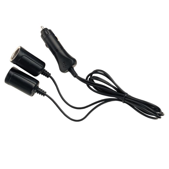 Narva Cigarette Lighter Plug with Extended Leads and Twin Accessory Sockets - 81032BL