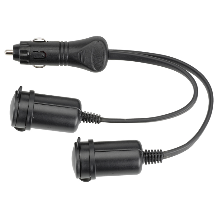 Narva Heavy-Duty Adaptor (Cigarette Lighter Plug to Twin Accessory Sockets) - 81033BL