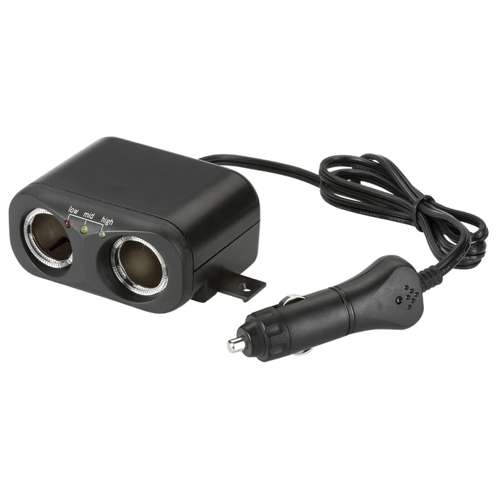 Narva Cigarette Lighter Plug with Extended Lead Accessory Sockets and Lighter Fixture - 81046BL