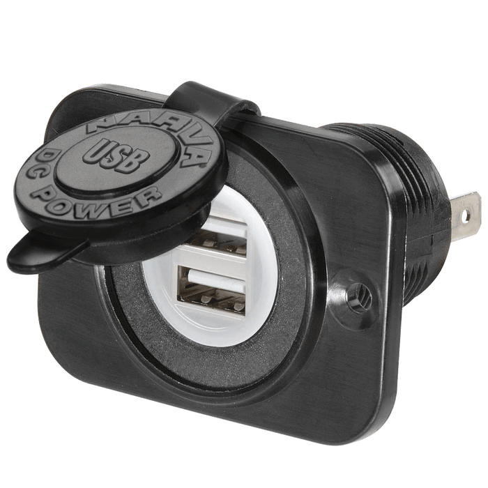 Narva Heavy-Duty Dual USB Socket
 - 81134BL