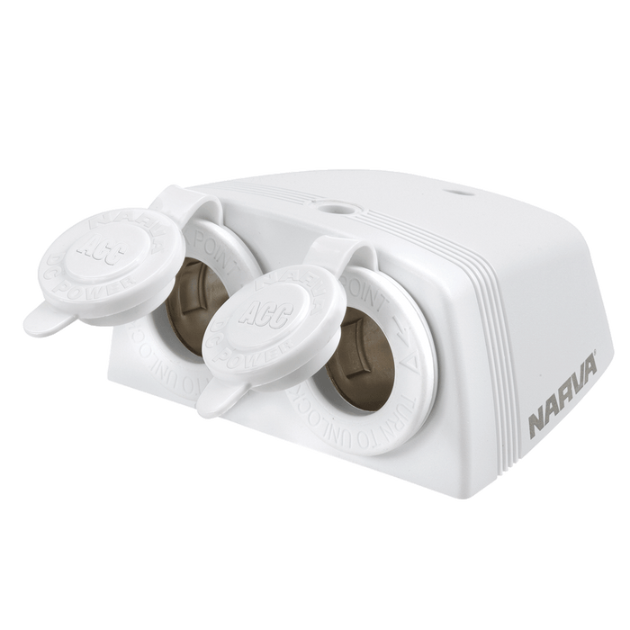 Narva Heavy-Duty Twin Surface Mount Accessory Sockets
 - 81160WBL