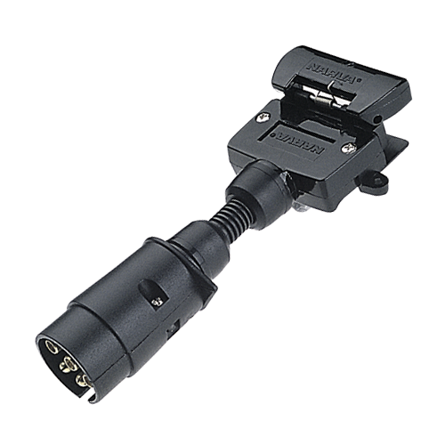Narva 7 Pin Large Round Socket on Car to 7 Pin Flat Plug on Trailer - 82235BL - A1 Autoparts Niddrie
 - 1