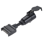Narva 7 Pin Flat Socket on Car to 7 Pin Large Round Plug on Trailer - 82245BL - A1 Autoparts Niddrie
 - 1