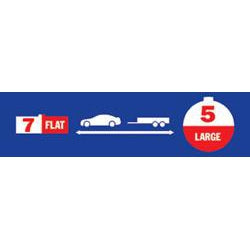 Narva 7 Pin Flat Socket on Car to 5 Pin Large Round Plug on Trailer - 82250BL - A1 Autoparts Niddrie
 - 2