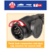 Narva 13 Pin Euro Round Socket on Car to 7 Pin Flat Plug on Trailer - 82285BL - A1 Autoparts Niddrie
 - 2