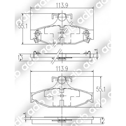 ADB Performance Brake Pad Set - ADB1094 - A1 Autoparts Niddrie
 - 2