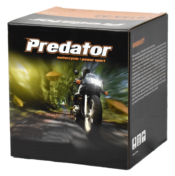 Predator 12V Motorcycle Battery - YTX14-BS