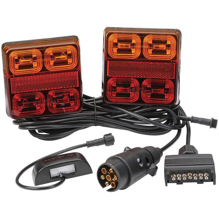 Narva 12V Model 35 L.E.D Plug & Play Trailer Kit (Square Lamps) - 93540BL2