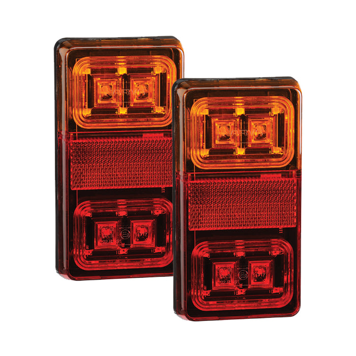 Narva 12V Model 35 L.E.D Slimline Rear Stop / Tail Direction Lamps (Rectangle) - 93550BL2