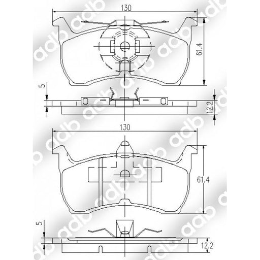 ADB Performance Brake Pad Set - ADB1109 - A1 Autoparts Niddrie
 - 2