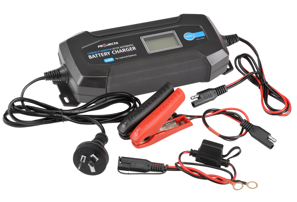 Projecta 12V Automatic 4 Amp 8 Stage Battery Charger - AC040