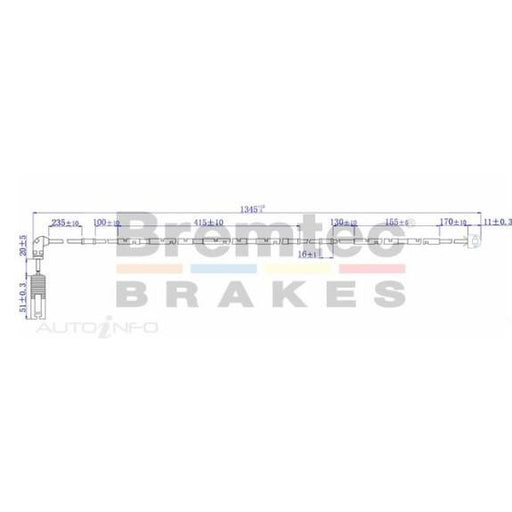 Bremtec Brake Pad Sensor - BTS11 - A1 Autoparts Niddrie
