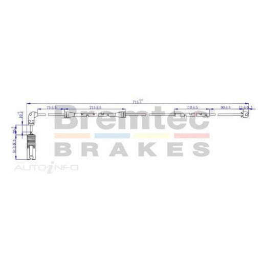 Bremtec Brake Pad Sensor - BTS13 - A1 Autoparts Niddrie
