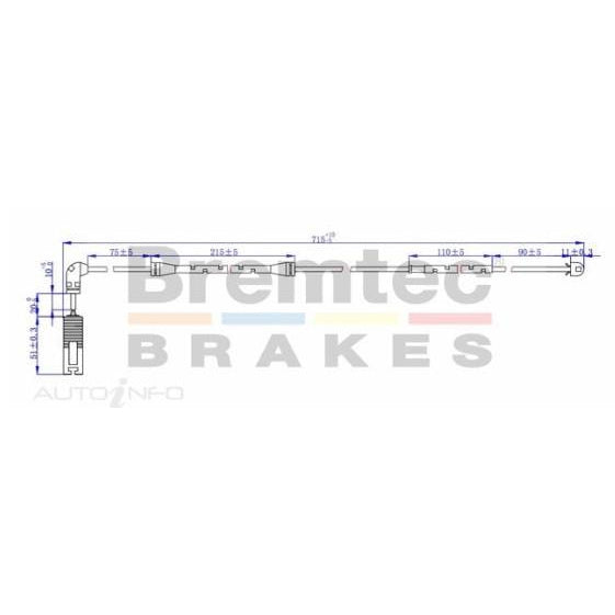 Bremtec Brake Pad Sensor - BTS13 - A1 Autoparts Niddrie

