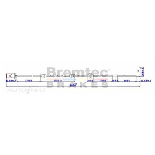 Bremtec Brake Pad Sensor - BTS140 - A1 Autoparts Niddrie
