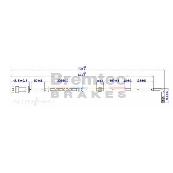 Bremtec Brake Pad Sensor - BTS143 - A1 Autoparts Niddrie
