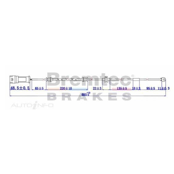 Bremtec Brake Pad Sensor - BTS147 - A1 Autoparts Niddrie
