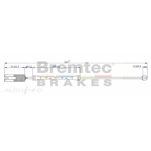 Bremtec Brake Pad Sensor - BTS17 - A1 Autoparts Niddrie
