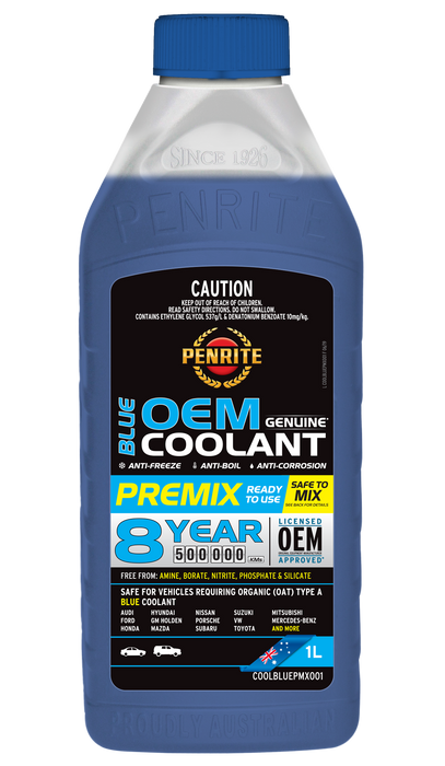 Penrite Blue OEM Coolant Premix - 1 Litre