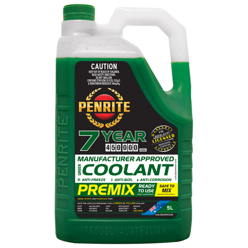 Penrite 7Yr Green Coolant Premix - 5Lt - A1 Autoparts Niddrie
