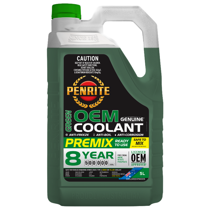 Penrite Green OEM Coolant Premix - 5 Litre