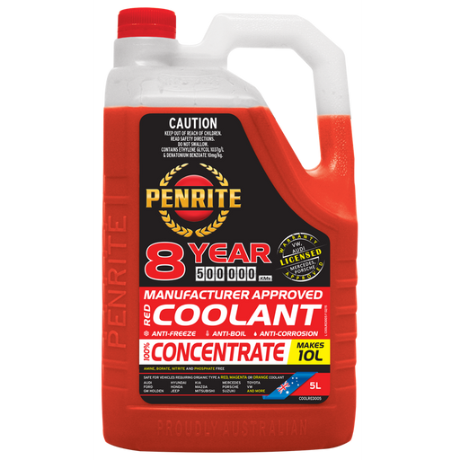 Penrite 8Yr Red Coolant Concentrate - 5Ltr - A1 Autoparts Niddrie
