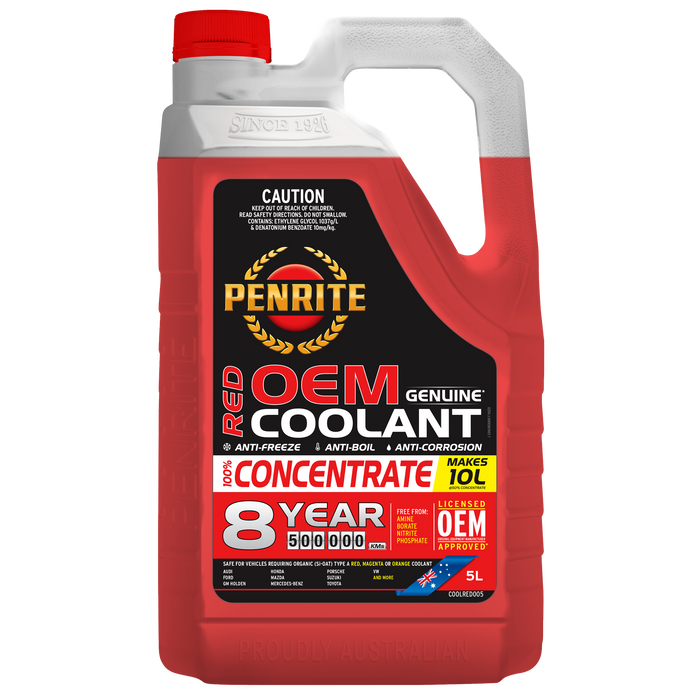 Penrite Red OEM Coolant Concentrate - 5 Litre
