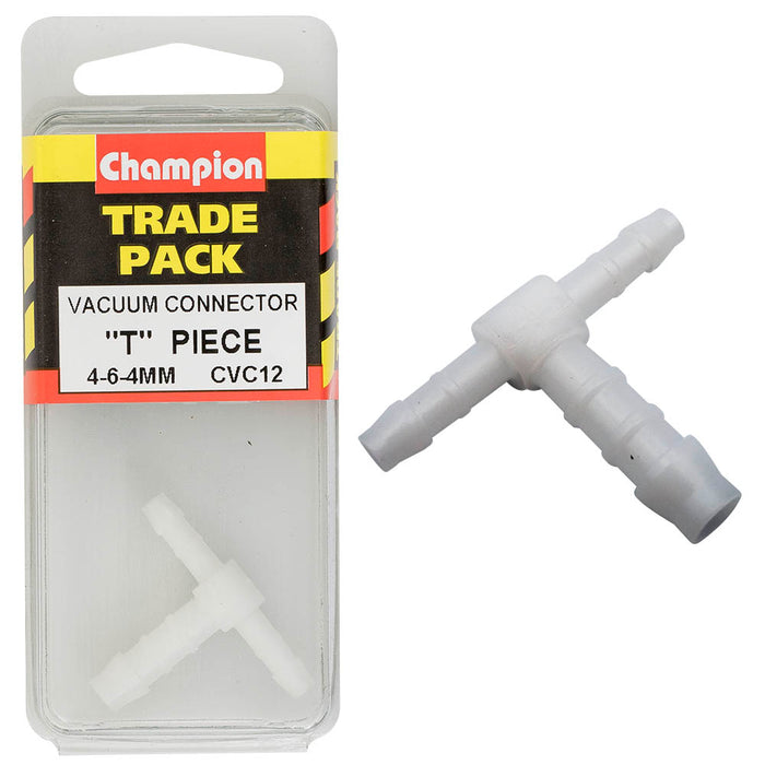 Champion Plastic Reducing T-Piece Connector [4-6-4mm] - CVC12