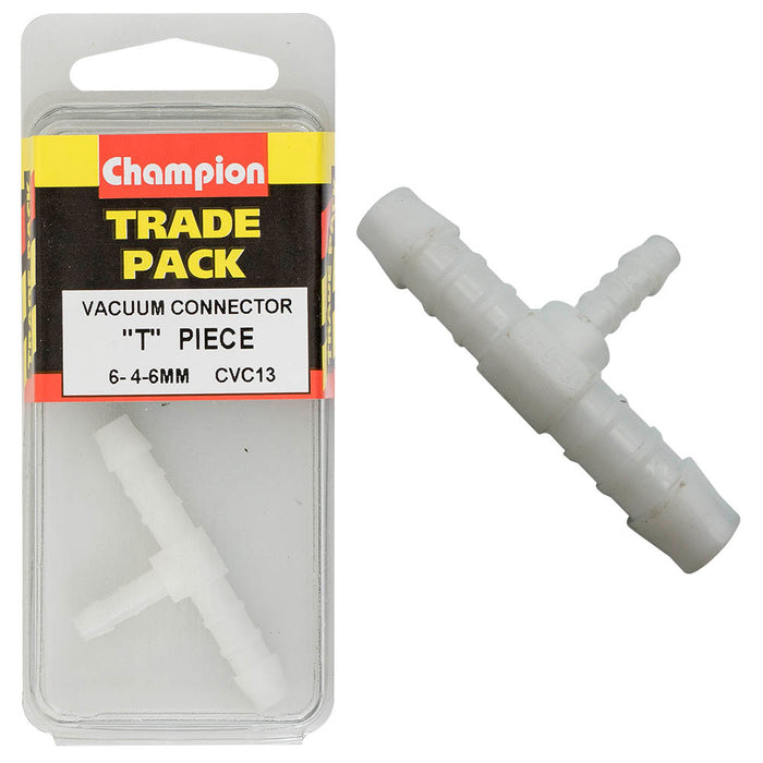 Champion Plastic Reducing T-Piece Connector [6-4-6mm] - CVC13