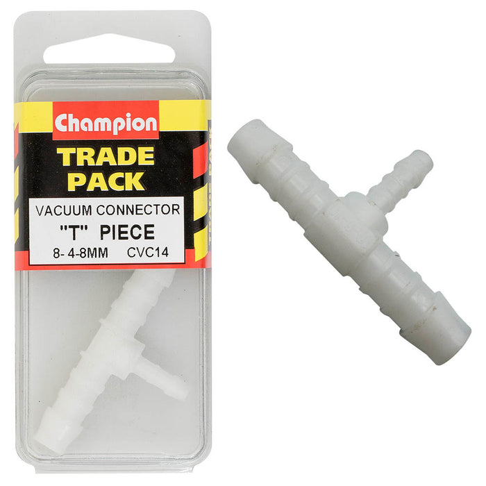 Champion Plastic Reducing T-Piece Connector [8-4-8mm] - CVC14