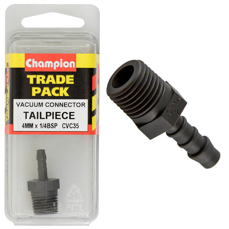 Champion Plastic Tailpiece [1/4" BSP x 4mm] - CVC35