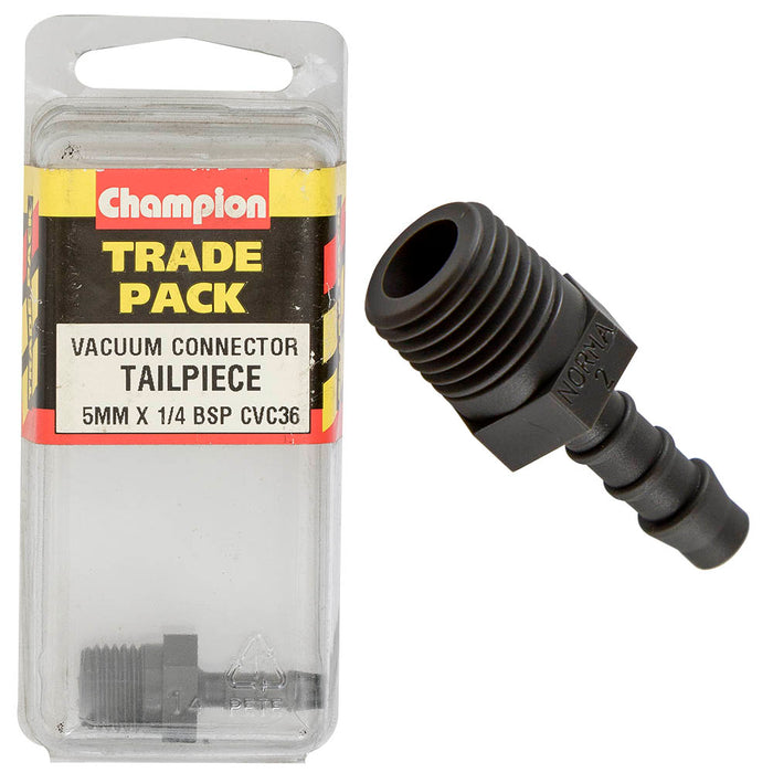 Champion Plastic Tailpiece [1/4" BSP x 5mm] - CVC36