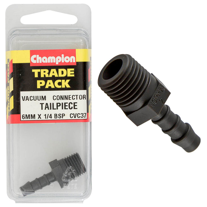 Champion Plastic Tailpiece [1/4" BSP x 6mm] - CVC37