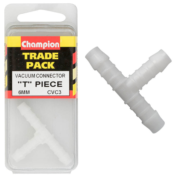 Champion Plastic T-Piece Connector [6mm] - CVC3