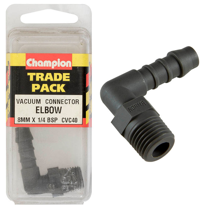 Champion Plastic Male Elbow [1/4" BSP x 8mm] - CVC40