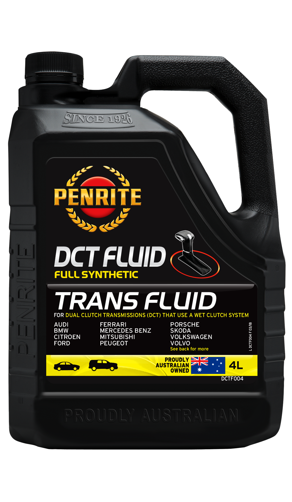 Penrite DCT Transmission Fluid 4 Litre DCTF004 — A1 Autoparts Niddrie
