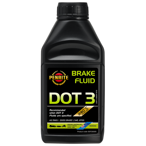 Penrite Dot 3 Brake Fluid - 500ml - A1 Autoparts Niddrie
