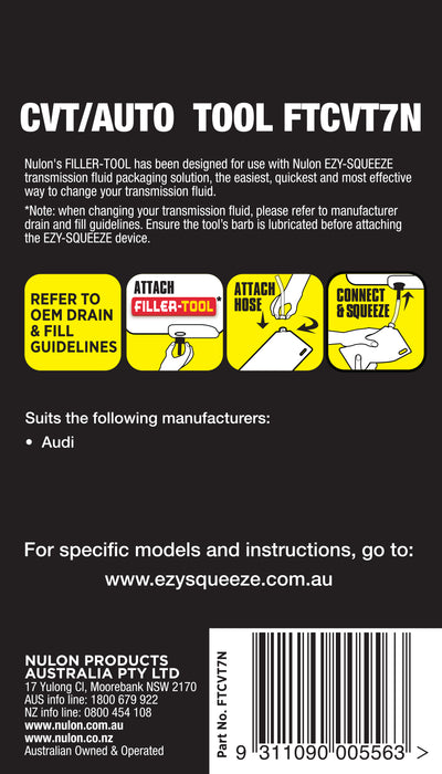Nulon Ezy Squeeze Filler Tool For CVT Multitronic