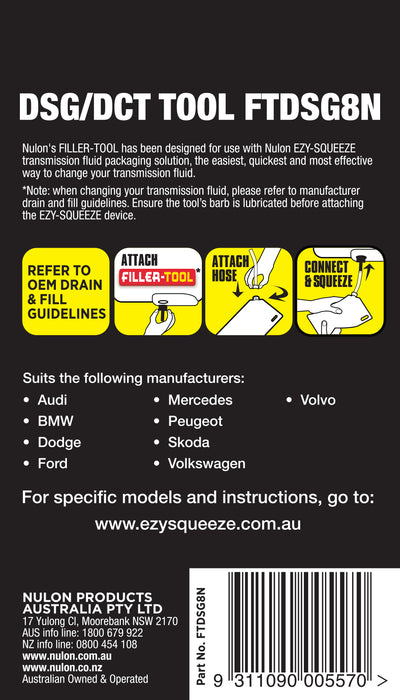 Nulon Ezy Squeeze Filler Tool For Euro DSG M24 Thread