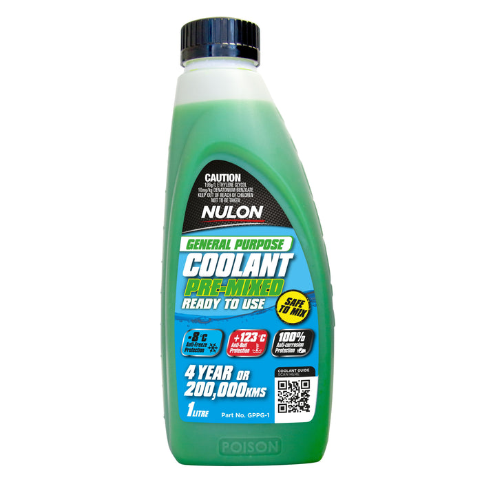 Nulon General Purpose Coolant Premix (Green) - 1 Litre
