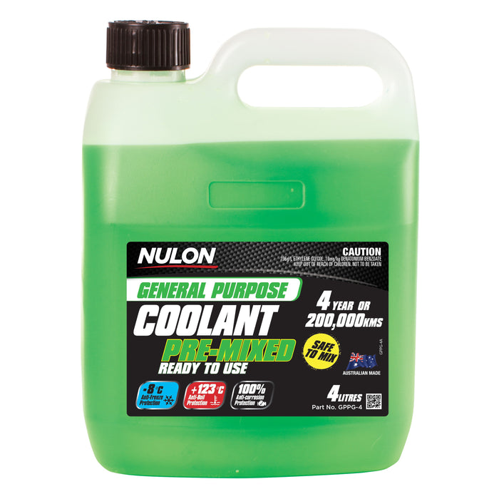 Nulon General Purpose Coolant Premix (Green) - 4 Litre
