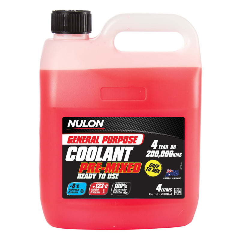 Nulon General Purpose Coolant Premix (Red) - 4 Litre