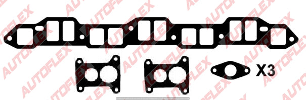 Manifold Gasket Set (Inlet & Exhaust) - Holden 2.85L (173), 3.3L (202) Blue / Black Motor