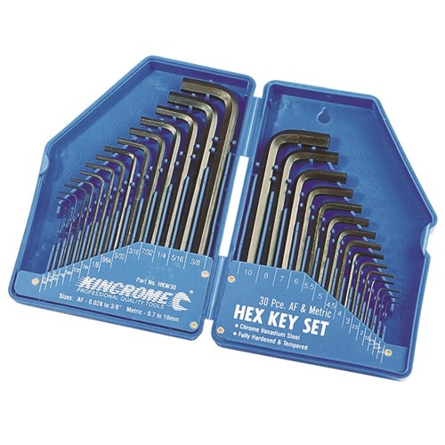 Hex Key Wrench Set 30 Piece Imperial & Metric - A1 Autoparts Niddrie