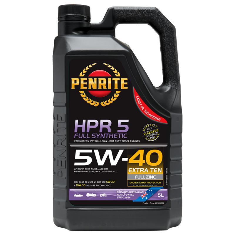 Penrite HPR5 5W40 - 5Ltr - A1 Autoparts Niddrie
